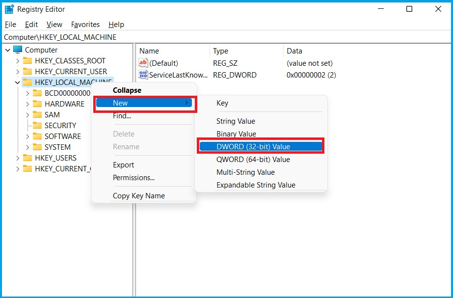 Make Registry Tweak to Install Windows 11